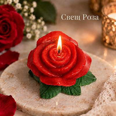 roza Свещ роза - Image 1